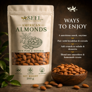 Premium American Almonds – 100% Pure & Natural, 250g, 500g & 1000g Pack
