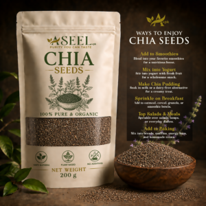 100% Pure & Organic Chia Seeds – Premium Superfood, 100g, 200g, 500g & 1000g Pack