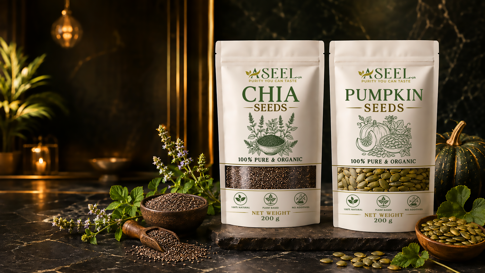 Aseel Slider image 2 Chia & Pumpkin Seeds