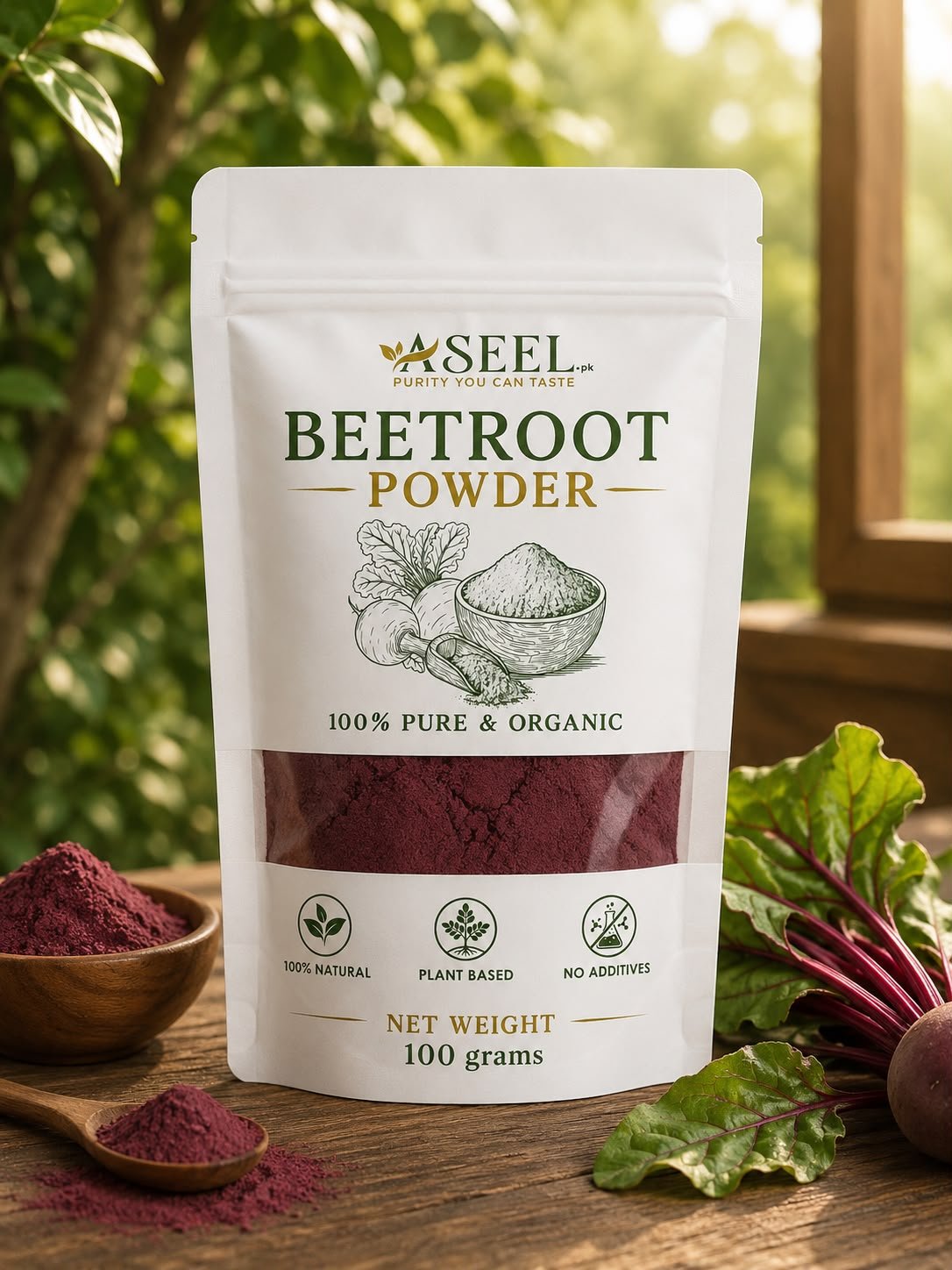 100% Pure & Organic Beetroot Powder – Natural Superfood, 100g, 200g, 500g & 1000g Pack