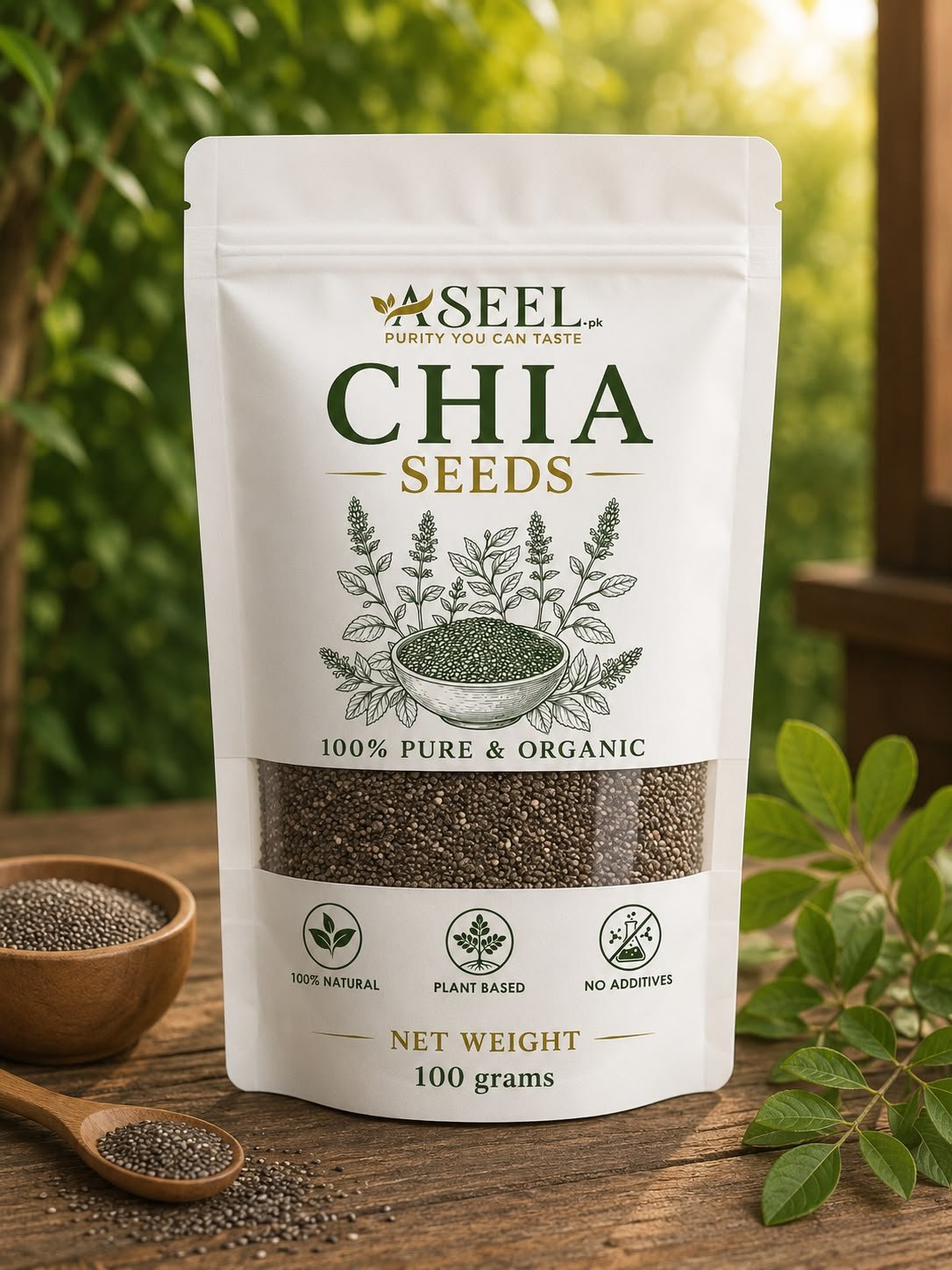 100% Pure & Organic Chia Seeds – Premium Superfood, 100g, 200g, 500g & 1000g Pack
