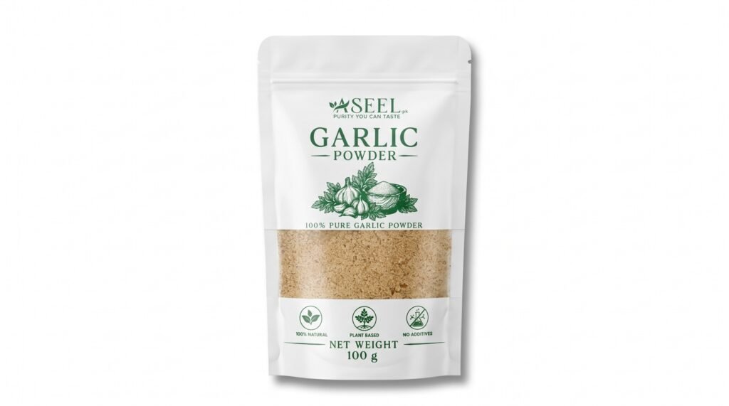 ASEEL Garlic Powder 100g pack – 100% pure, natural, and plant-based