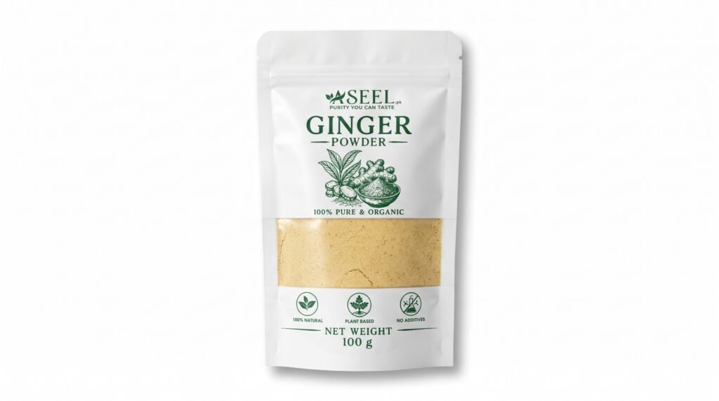 ASEEL Ginger Powder 100g pack – 100% pure, natural, and plant-based