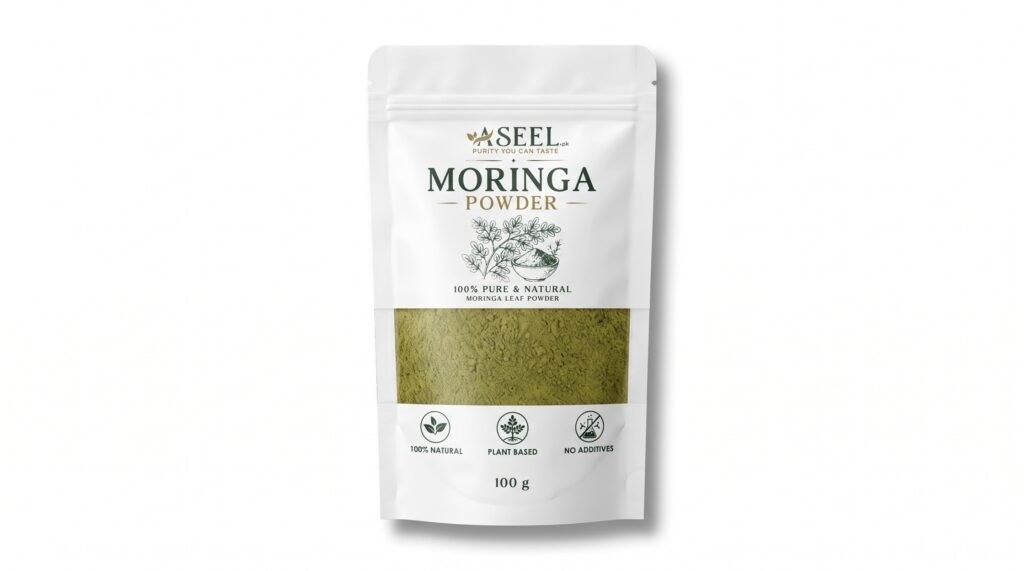 ASEEL Moringa Powder 100g pack – 100% pure, natural, and plant-based