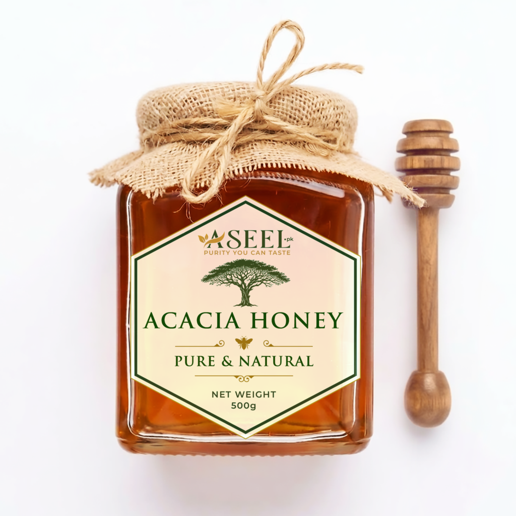 ASEEL Pure Acacia Honey 500g jar