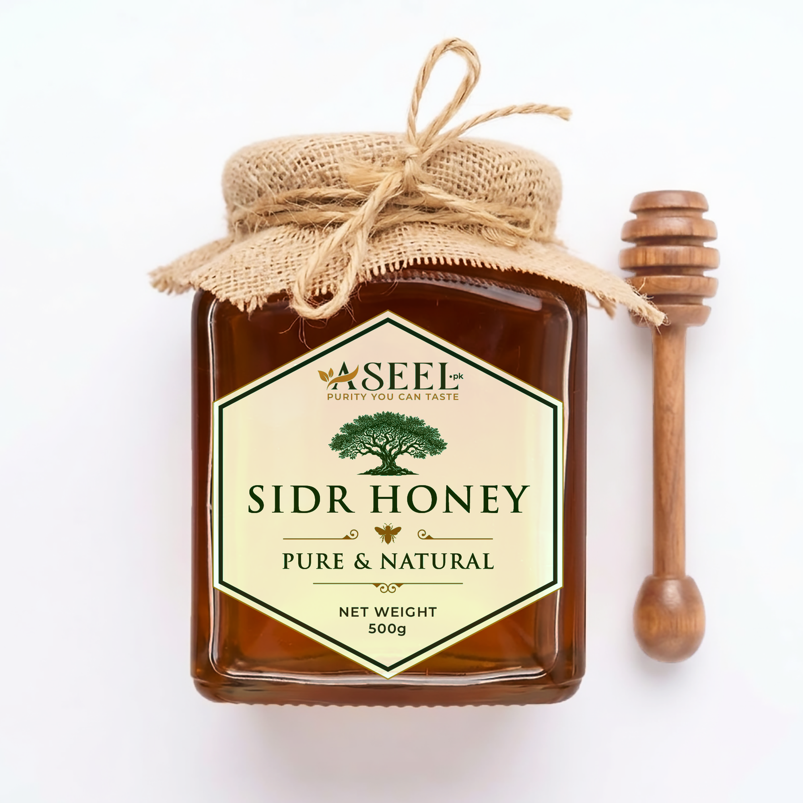 ASEEL Premium Sidr Honey 500g Raw and Rare jar