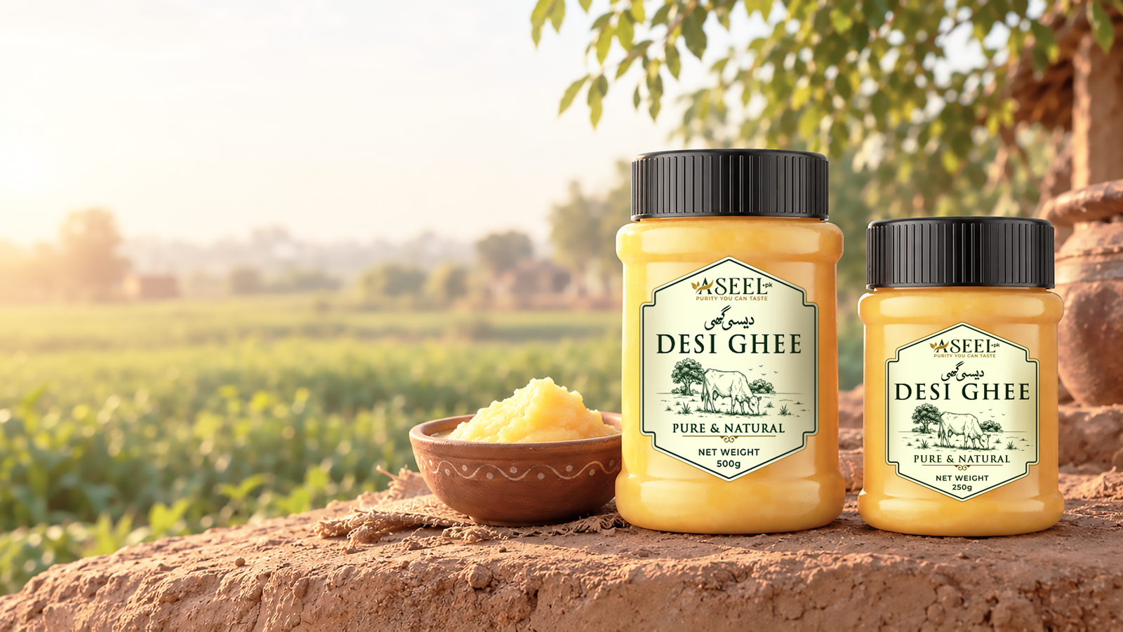Aseel Rustic Desi Ghee Countryside Display